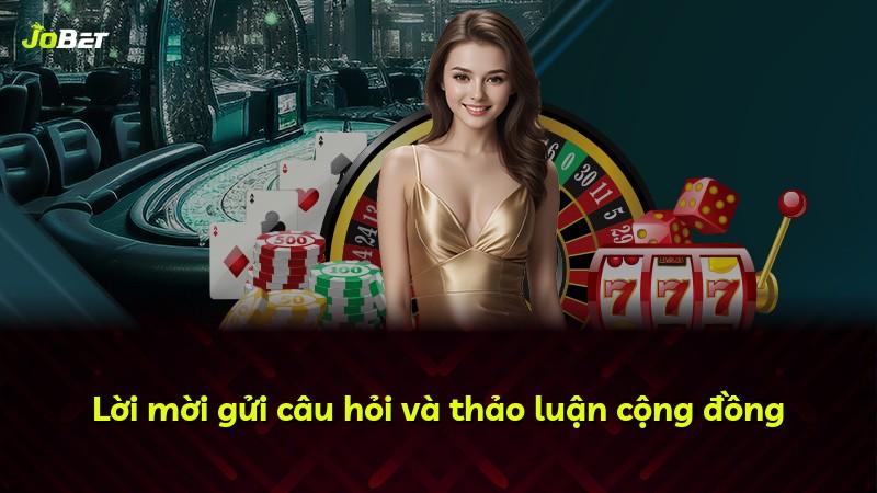 Lời mời gửi câu hỏi và thảo luận cộng đồng
