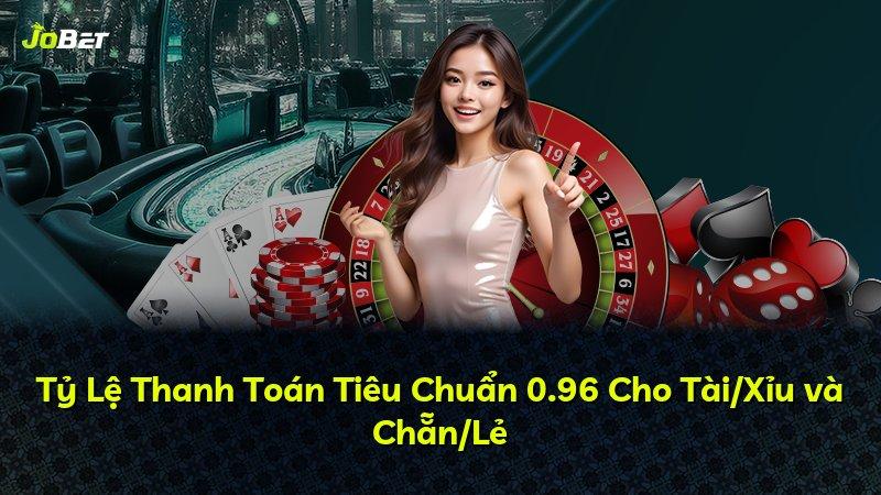 Tỷ Lệ Thanh Toán Tiêu Chuẩn 0.96 Cho Tài/Xỉu và Chẵn/Lẻ